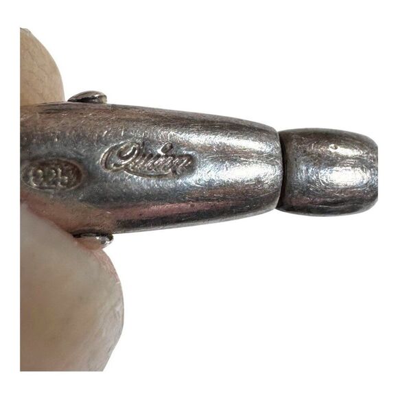 Vintage Sterling Silver Pisces Pendant Necklace Fish Charms Signed 16" Chain - Picture 5 of 9